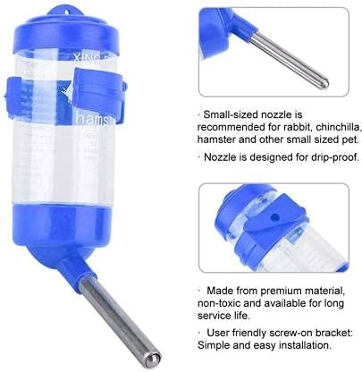 Pet Multiverse automatic hamster water bottle 80ml attached to a wire cage