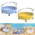 Hamster sand bath bowl blue and yellow colours with transparent dome cover India